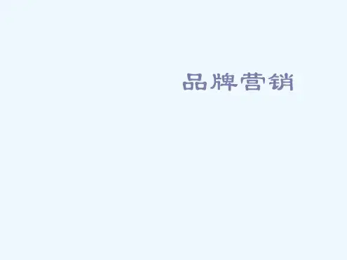 品牌个性概述