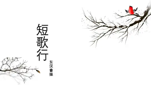 《短歌行》+《归园田居》课件(15张PPT)