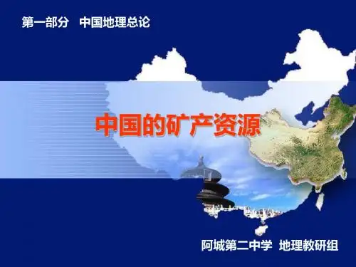 中国矿产资源(修订稿)