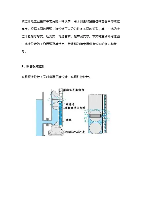 主流液位计工作原理(图文详解)
