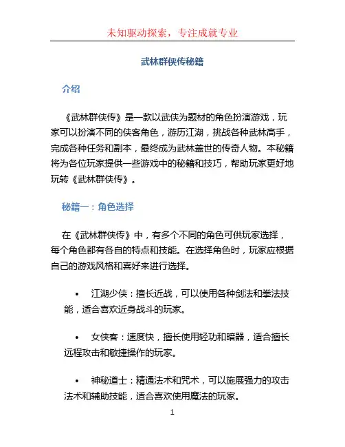 武林群侠传秘籍 (3)