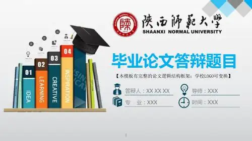 陕西师范大学 答辩模版毕业设计学术报告开题报告通用动态PPT模板