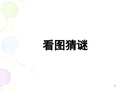 看图猜谜语大全(课堂PPT)