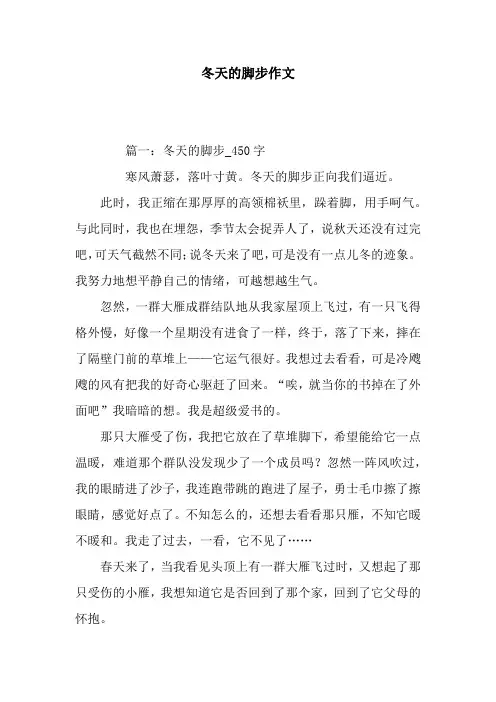 冬天的脚步作文_1