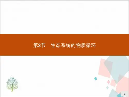 高中生物人教版必修：生态系统的物质循环课件PPT