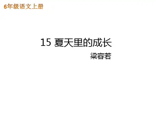 六年级语文上册课件 15夏天里的成长 人教部编版 (共16张ppt)(推荐下载课件)