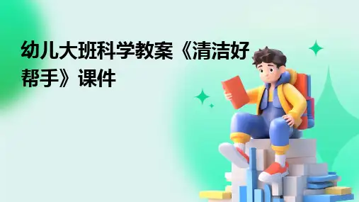 2024幼儿大班科学教案《清洁好帮手》课件