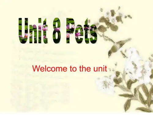牛津英语七下 Unit 8 Welcome to the unit 课件