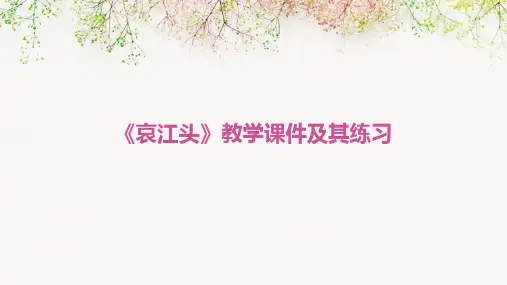 《哀江头》教学课件及其练习