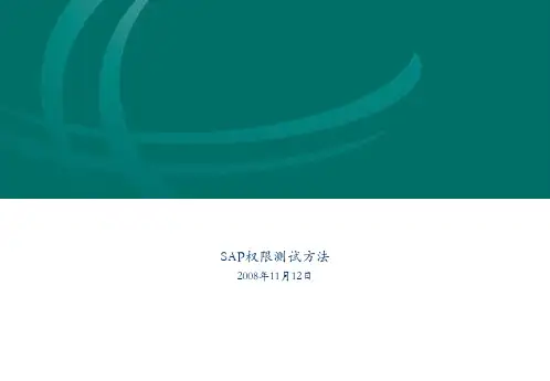 SAP权限测试方法