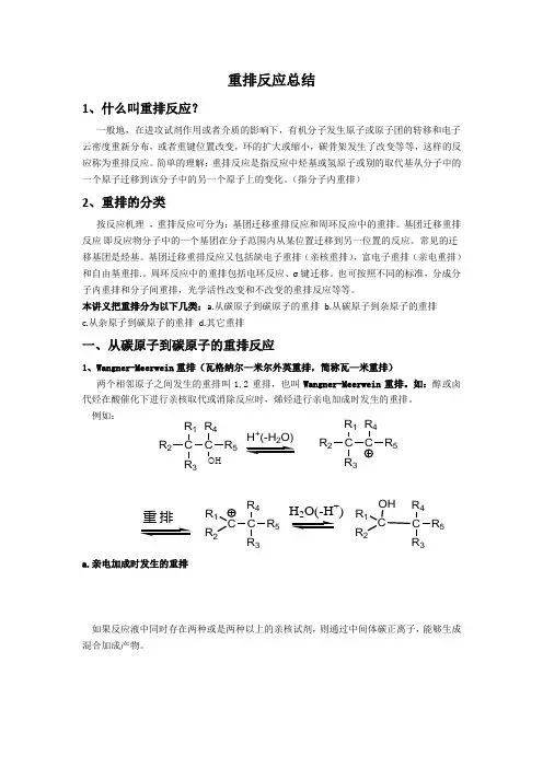 重排反应总结