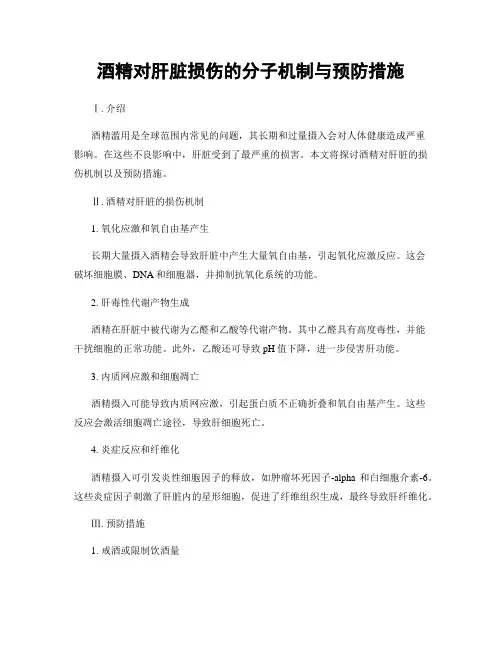 酒精对肝脏损伤的分子机制与预防措施