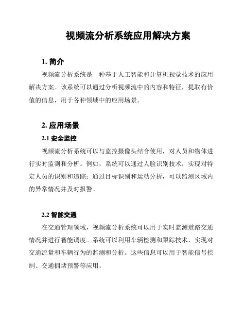 视频流分析系统应用解决方案