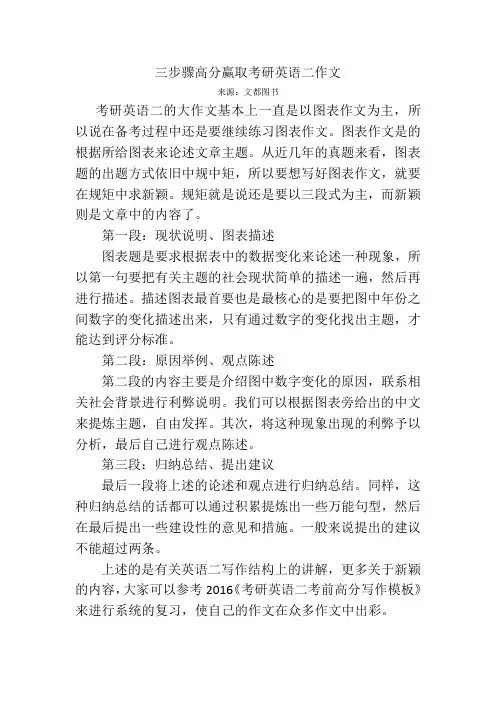 三步骤高分赢取考研英语二作文