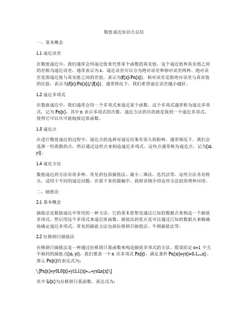 数值逼近知识点总结