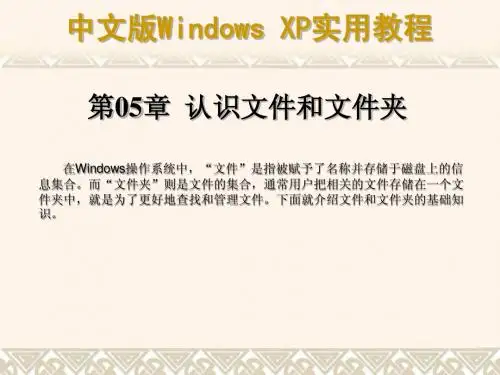 第05章 认识文件和文件夹
