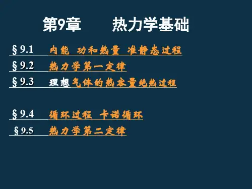 大学物理~热力学基础