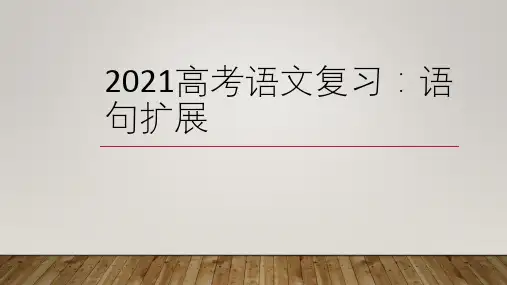 2021高考语文复习-语句扩展PPT(33张)