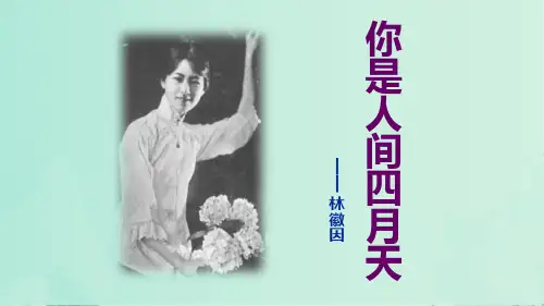 《你是人间的四月天》pptx课件(25页)