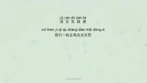 《对外汉语买东西》课件