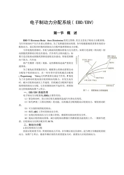 EBD EBV电子制动力分配系统