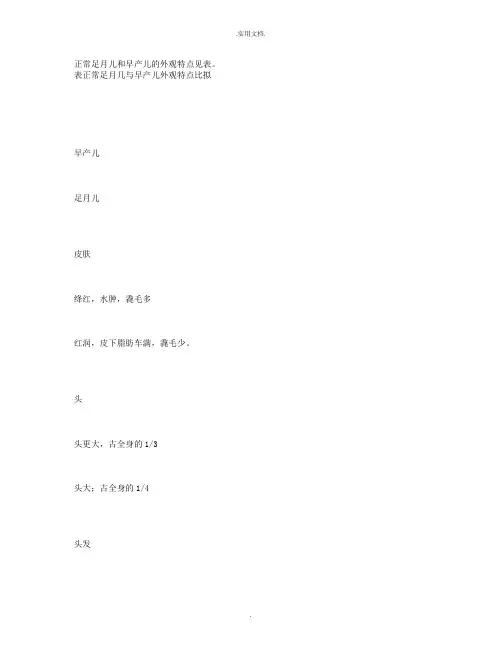 临床执业医师考试辅导：足月儿和早产儿外观特点