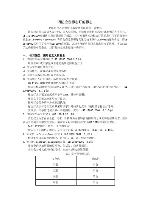 消防应急标志灯的标志