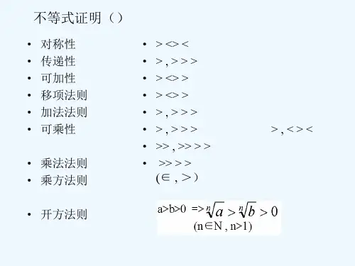 不等式的证明(综合法)