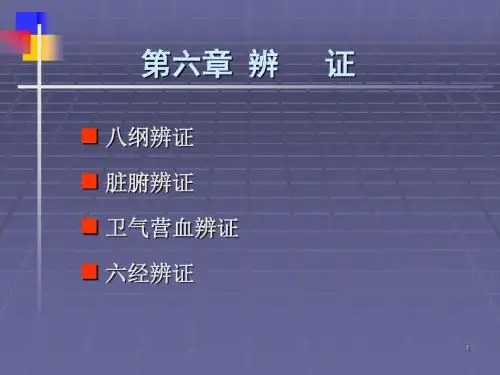 中医学辨证ppt课件
