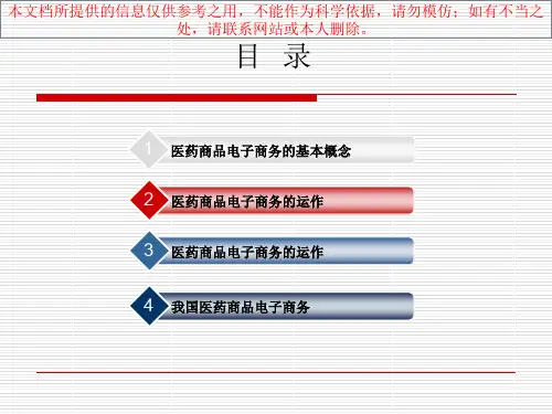 医药商品的电子商务培训课件
