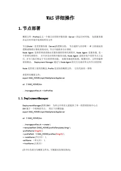 WAS详细操作报告