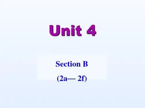 人教版九年级英语课件 Unit4 SectionB 2a-2f