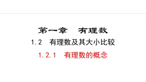 最新人教版七年级数学上册《1.2.1 有理数的概念》精品教学课件