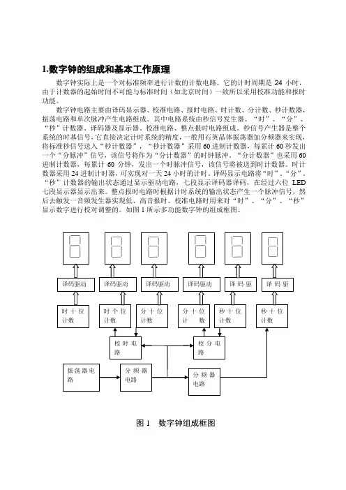 数字电子钟毕业设计