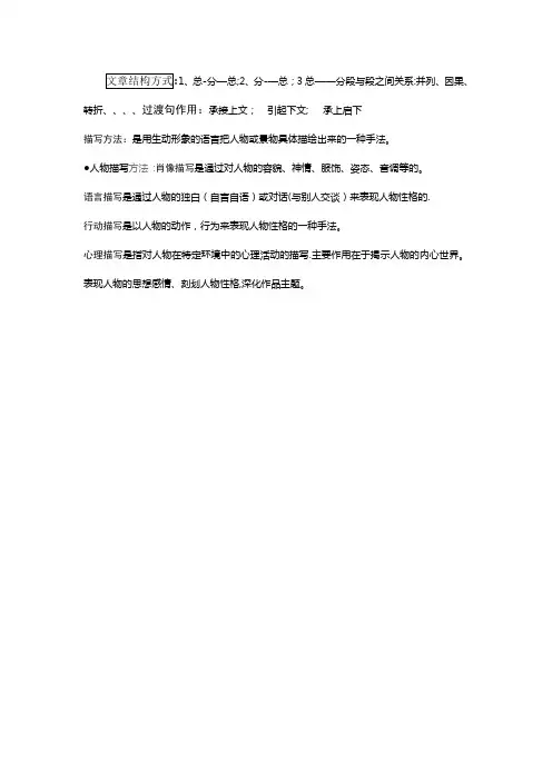 小学语文-文章结构方式