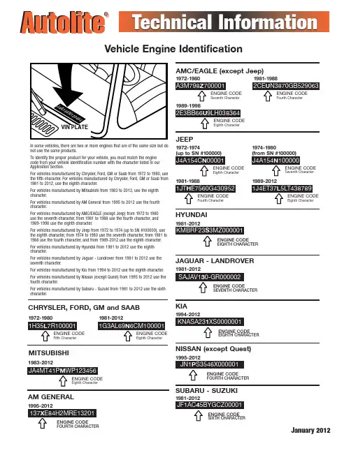 自动Lite 技术信息手册说明书