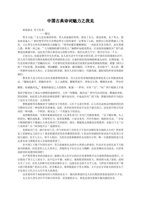 【古代文学】中国古典诗词魅力之我见