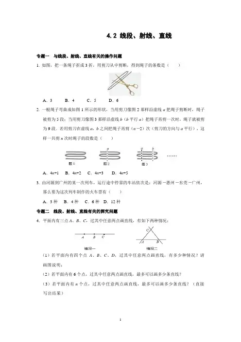4.2 线段、射线、直线 能力培优训练(含答案)