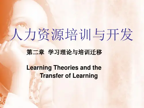 学习原理与培训迁移2012