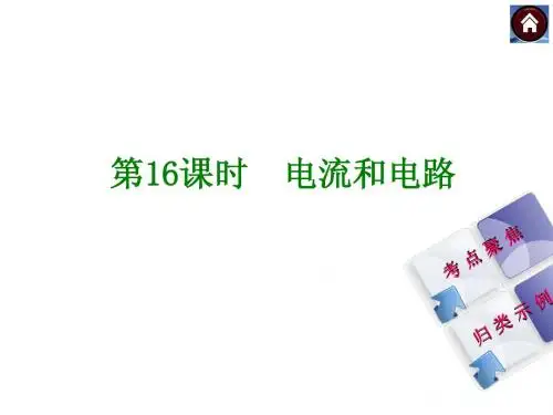 【安徽专版】2014年中考物理复习课件：第16课时 电流和电路