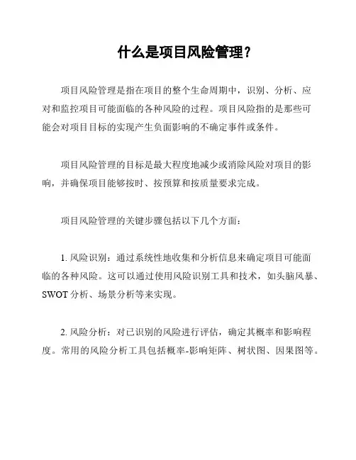 什么是项目风险管理？