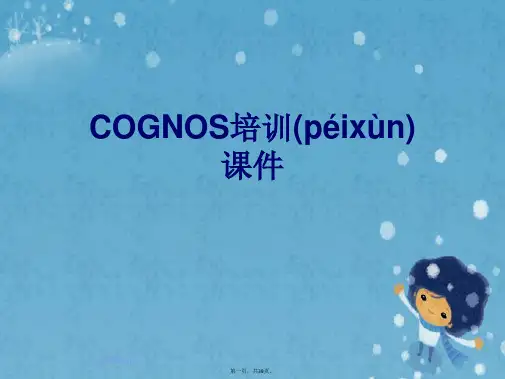 COGNOS培训课件