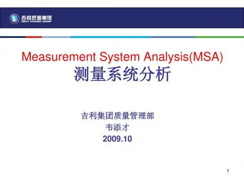 MSA培训教材