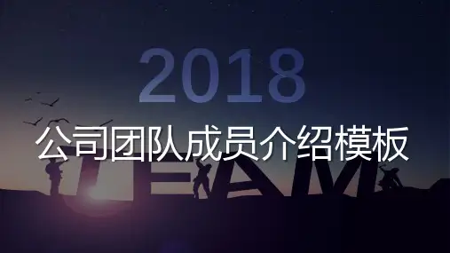 ppt模板：通用商务企业团队成员人物介绍