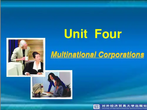 2019-商务英语综合教程(上册)Unit 4 Multinational Corporations-文档资料