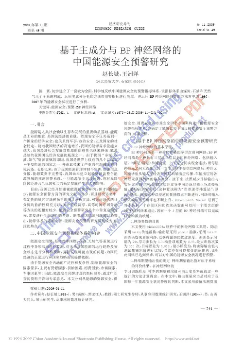 神经网络的中国能源危机预警