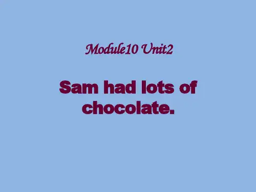 外研版(三起)四下Module 10《Unit 2 Sam had lots