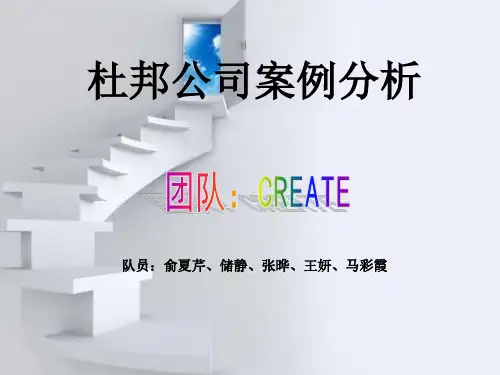 杜邦案例分析