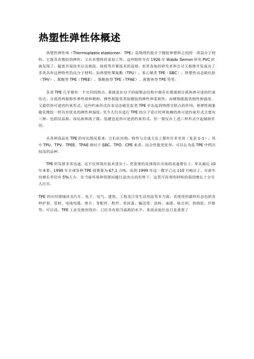 热塑性弹性体概述