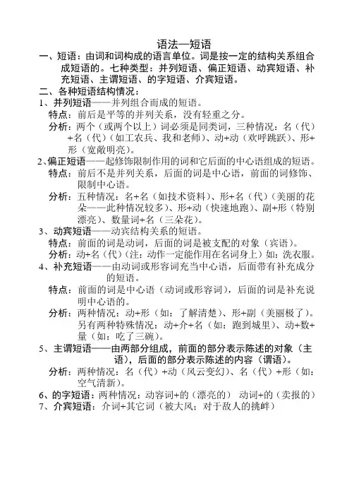 短语总结(全)